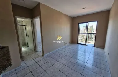Apartamento 1 dormitório 44 m2 sacada vista livre vila tupi praia grande sp