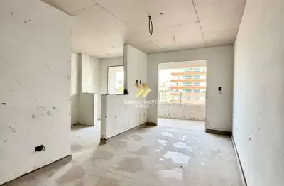 Flat boqueirão 1 dormitório com sacada gourmet, lazer completo praia grande sp