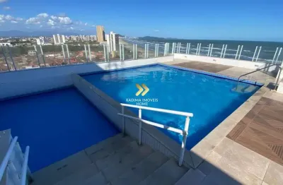 Apartamento  1 dormitório sacada gourmet mobiliado vista lateral para o mar! pg