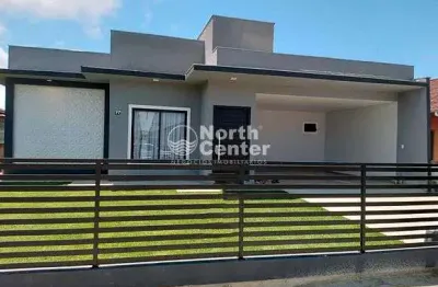 Casa com laje e piscina no bairro pinheiros, balneário barra do sul, sc