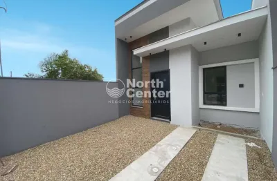 Casa geminada n°1 com ótima localização à venda, bairro costeira, balneário barra do sul, sc