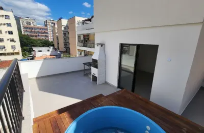 Cobertura duplex com 2 suítes, piscina e 2 vagas pronta  na tijuca