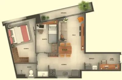 Apartamento de 2 quartos em excelente localização no centro do rio