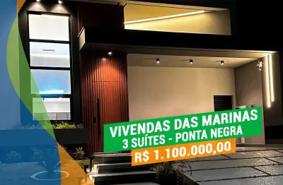Casa em condomínio fechado com 3 quartos à venda na Avenida Sócrates Bonfim, 883, Ponta Negra, Manaus