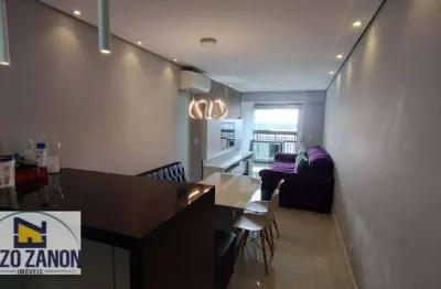 Apartamento com 2 vagas, 2 dormitórios (suíte), móveis planejados, varanda gourmet com churrasqueira a carvão, vila dusi próximo a rua jurubatuba