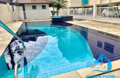 Apartamento com 2 dormitórios sendo uma suíte varanda gourmet área de lazer com piscina adulto e infantil itaguá ubatuba sp