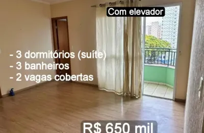 Apartamento com 3 dormitórios (suíte), 3 banheiros e 2 vagas cobertas, em bragança paulista!
