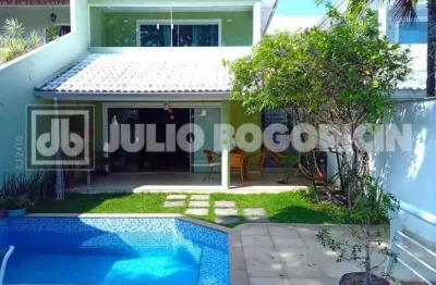 Casa em condomínio fechado com 3 quartos à venda na rua professor fernando raja gabaglia, freguesia (jacarepaguá), rio de janeiro, 228 m2 por r$ 1.320.000