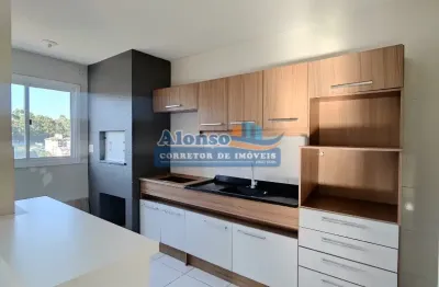 Apto semi mobiliado com sacada e com churrasqueira em prédio com poucos moradores no desvio rizzo