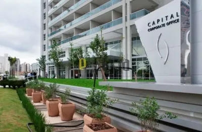 Conjunto comercial sala com ar condicionado dotado porta com código digital , terraço,  vagas