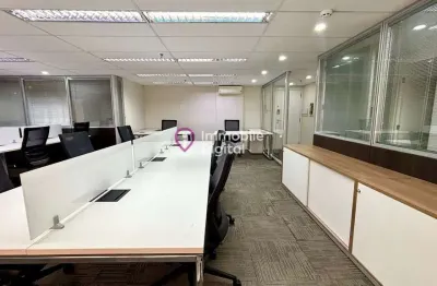 Sala comercial mobilizada para locação de 130m², com 4 vagas - santo amaro