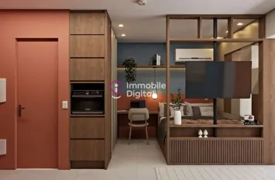 Studio para locação no alto da boa vista com 31m mobiliado e completo