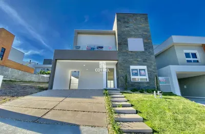 Casa nova com 3 suítes no condomínio fechado real park