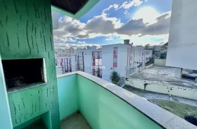 Apartamento semi-mobiliado com 1 dormitório e garagem no bairro centro