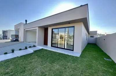 Casa nova em condomínio fechado com 3 dormitórios, suíte e 2 vagas de garagem