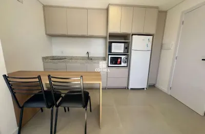 Apartamento mobiliado para locação com 01 dormitório e garagem