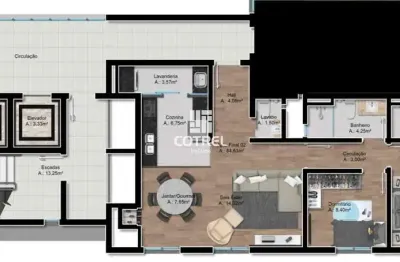 Apartamento á venda no bairro centro na cidade de santa maria -rs