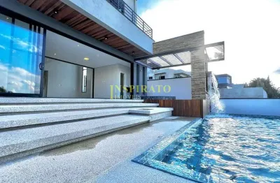 Maravilhosa casa exclusiva com 4 dorms, 4 suítes, 6 vagas  em  condomínio de alto padrão - reserva