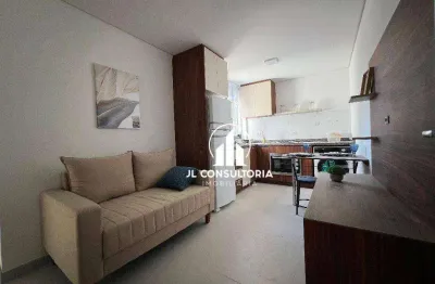 Apartamento decorado com 1 dormitório à venda, 28 m² por r$ 299.000 - cajuru - curitiba/pr