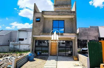 Sobrado com 3 dormitórios à venda, 134 m² por r$ 620.000 - xaxim - curitiba/pr