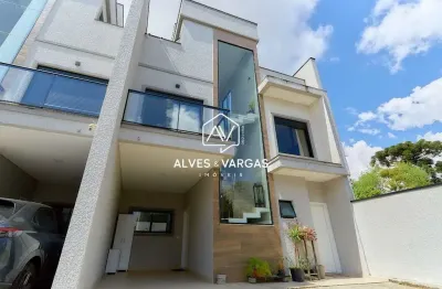Casa em condomínio fechado com 4 quartos à venda na rua general severiano da fonseca, 103, uberaba, curitiba por r$ 1.060.000