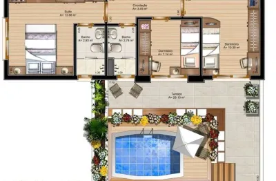 Apartamento com 3 quartos à venda na Rua Murilo Furtado, Petrópolis, Porto Alegre