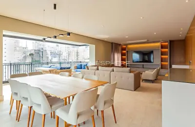 Apartamento novo e mobiliado à venda no jardim américa, 227 m², 3 suítes, andar alto, reformado e 4 vagas e lazer. zabo edificio maison giselle jardins rua peixoto gomide, 1389.