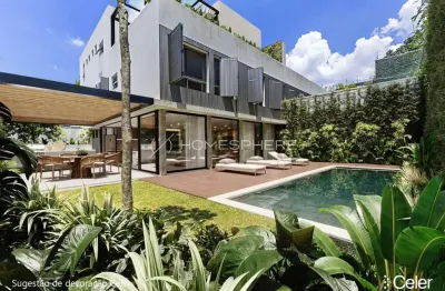 Condominio tuhu alto de pinheiros av. prof. fonseca rodrigues, 1748. casa pronta em condomínio à venda com 480 m² de área privativa, 4 suítes, jardim com piscina e área gourmet, jardim de inverno, roo