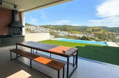 Casa a venda 420m, 3 suites, vista espetacular no residencial new ville em santana de parnaíba