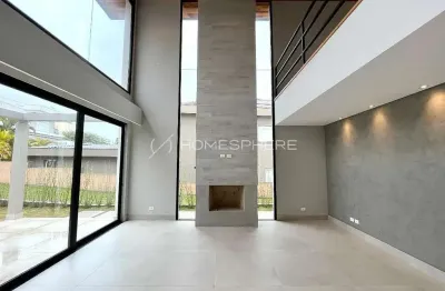 Casa nova e moderna à venda em aldeia da serra com 4 suítes, piscina e projeto assinado.