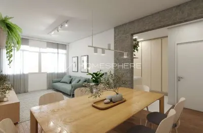 Edifício sorrento higienópolis rua piauí, 490. apartamento à venda 100 m², 2 quartos, sendo 1 suíte, reformado e 1 vaga no condomínio sorrento
