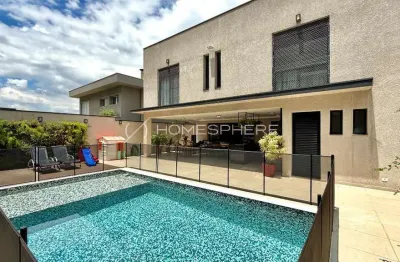 Casa mobiliada à venda no tamboré 10 alphaville com 4 suítes e área gourmet integrada