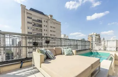 Edifício England Vila Nova Cobertura Rua Marcos Lopes, 233, VNC. Cobertura duplex à venda, 310 m², 4 suítes, piscina e lazer na Vila Nova Conceição no Condomínio England Vila Nova da R. Yazbek