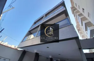 Sobrado novo em condomínio com 2 dormitórios à venda, 95 m² por r$ 420.000 - vila guilhermina - praia grande/sp