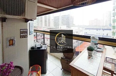 Apartamento com 3 dormitórios à venda, 120 m² por r$ 585.000,00 - tupi - praia grande/sp