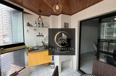 Apartamento com 3 dormitórios à venda, 120 m² por r$ 630.000,00 - tupi - praia grande/sp