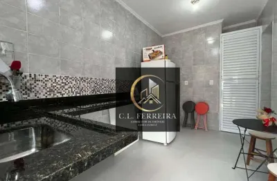 Kitnet com 1 dormitório à venda, 28 m² por r$ 195.000,00 - vila guilhermina - praia grande/sp
