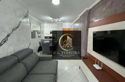 Apartamento mobiliado com 2 dormitórios à venda, 73 m² por r$ 480.000 - tupi - praia grande/sp