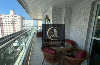 Apartamento mobiliado com 3 dormitórios à venda, 129 m² por r$ 910.000 - ocian - praia grande/sp