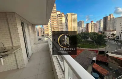 Novo apartamento com varanda gourmet e  2 suítes , 87 m² por r$ 620.000 - aviação - praia grande/sp