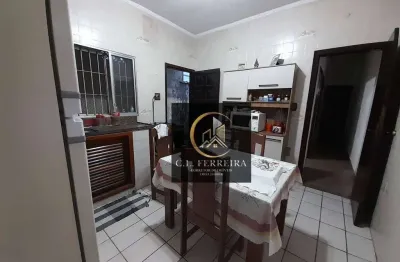 Casa térrea com 2 dormitórios e edícula à venda, 150 m² por r$ 750.000 - boqueirão - praia grande/sp