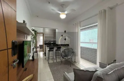 Apartamento com 1 dormitório para alugar, 40 m² por r$ 2.930/mês - boqueirão - praia grande/sp