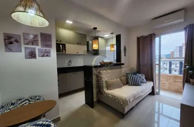 Apartamento com 1 dormitório à venda, 33 m² por r$ 350.000 - vila guilhermina - praia grande/sp