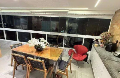 Apartamento com terraço gourmet, 2 dorms ( sendo 1 suíte) à venda, 81 m² por r$ 760.000 - aviação - praia grande/sp
