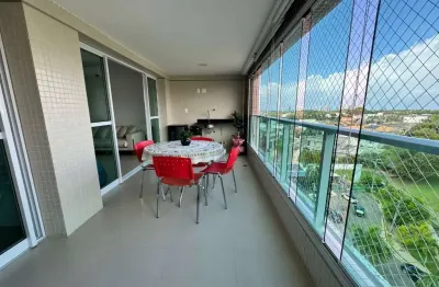 Apartamento à venda com 142m², andar alto, posição sul, arejado, três suítes, três vagas de garagem com 01 depósito, alphaville i, paralela, salvador-