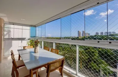 Excelente apartamento para locação, 131m2, arejado, reformado, 3/4 sendo 2 suítes,  alphaville l,  salvador-ba.