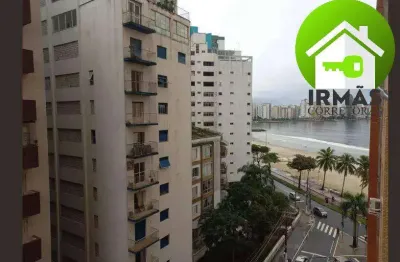 Apartamento 2 quartos com suíte com vista lateral para mar no gonzaguinha!