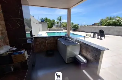 Mansão 06 quartos, vista mar permanente desde a entrada da garagem! piscina, cond fechado