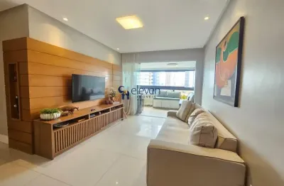 Caminho das árvores  belo apartamento de três quartos, sendo uma suíte, 117,00mtrs,  nascente,