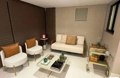 Apartamento mobiliado de alto padrão para alugar na pituba com infra duas suítes e 3 vagas 